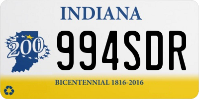 IN license plate 994SDR