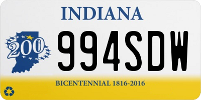 IN license plate 994SDW