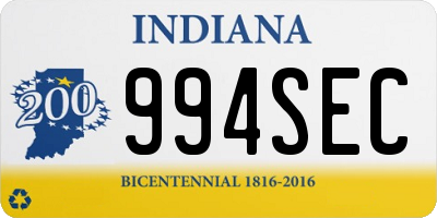 IN license plate 994SEC