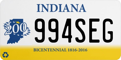 IN license plate 994SEG