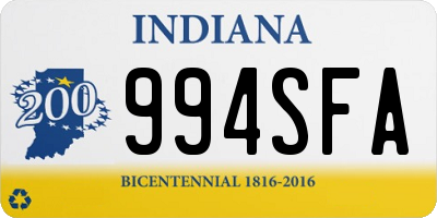 IN license plate 994SFA