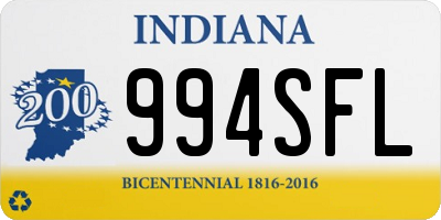 IN license plate 994SFL