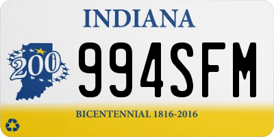 IN license plate 994SFM