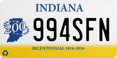 IN license plate 994SFN