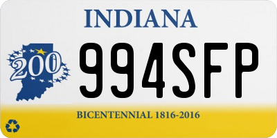 IN license plate 994SFP