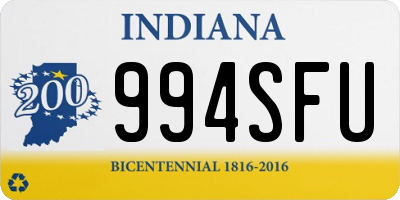 IN license plate 994SFU