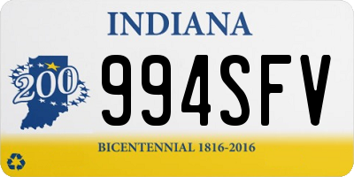 IN license plate 994SFV