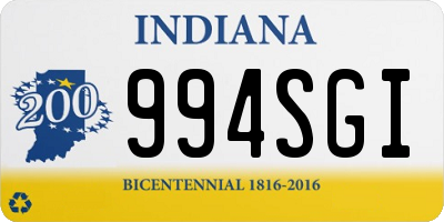 IN license plate 994SGI