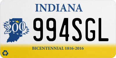 IN license plate 994SGL