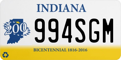 IN license plate 994SGM