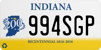 IN license plate 994SGP