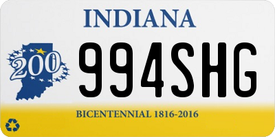 IN license plate 994SHG