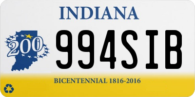 IN license plate 994SIB