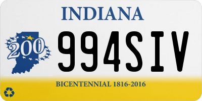 IN license plate 994SIV