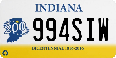 IN license plate 994SIW