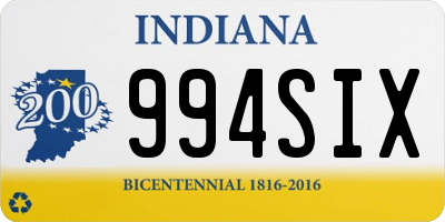 IN license plate 994SIX