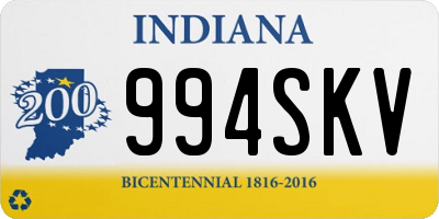 IN license plate 994SKV