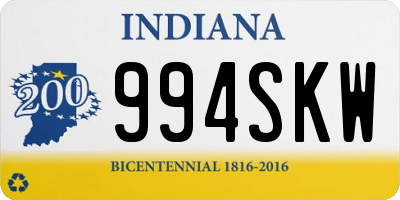 IN license plate 994SKW