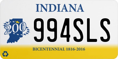 IN license plate 994SLS