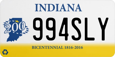 IN license plate 994SLY