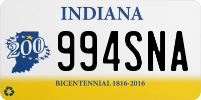 IN license plate 994SNA