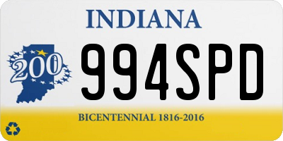 IN license plate 994SPD