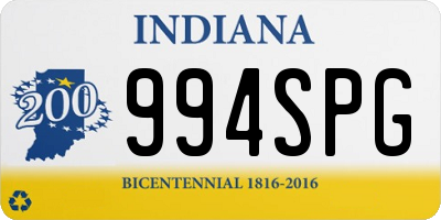 IN license plate 994SPG