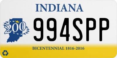 IN license plate 994SPP