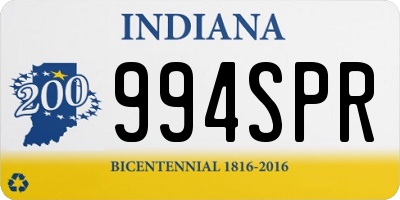 IN license plate 994SPR