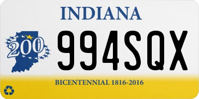 IN license plate 994SQX