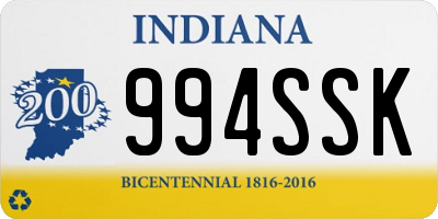 IN license plate 994SSK