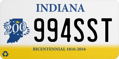 IN license plate 994SST