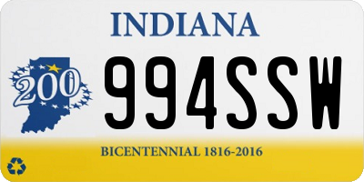 IN license plate 994SSW