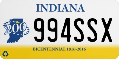 IN license plate 994SSX