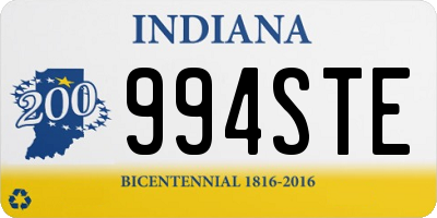 IN license plate 994STE