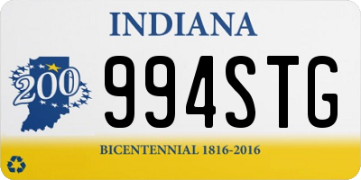 IN license plate 994STG