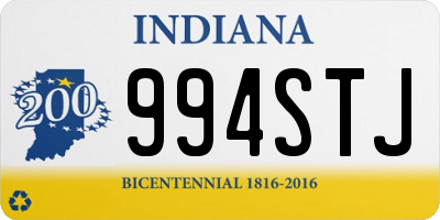 IN license plate 994STJ