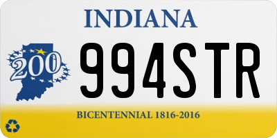 IN license plate 994STR