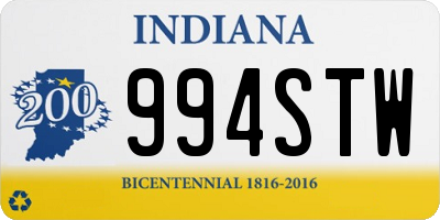 IN license plate 994STW