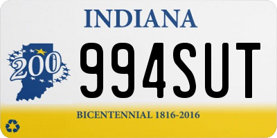 IN license plate 994SUT