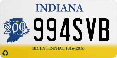 IN license plate 994SVB