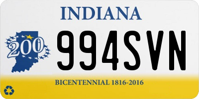 IN license plate 994SVN