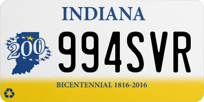 IN license plate 994SVR