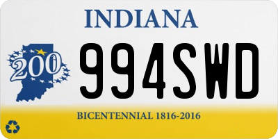 IN license plate 994SWD