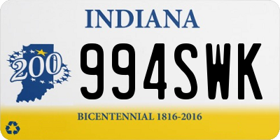 IN license plate 994SWK