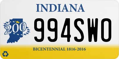 IN license plate 994SWO