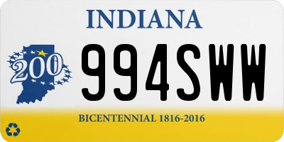 IN license plate 994SWW