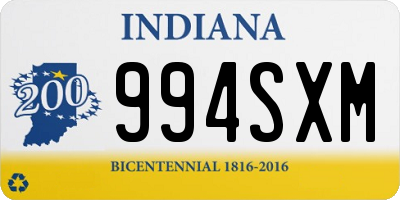 IN license plate 994SXM