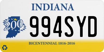 IN license plate 994SYD