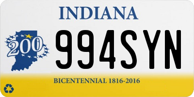 IN license plate 994SYN